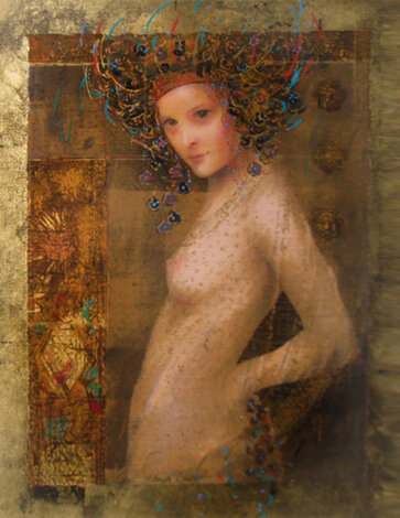 Athena Dreams 1997 - Embellished Serigraph Limited Edition Print - Csaba Markus