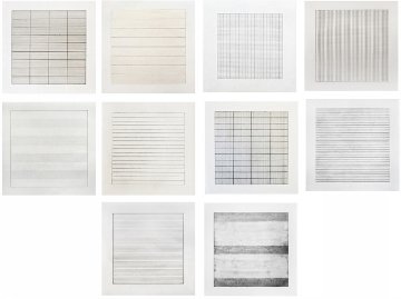 Paintings And Drawings: Stedelijk Museum Portfolio of 10 Limited Edition Print - Agnes Bernice Martin Paintings And Drawings: Stedelijk Museum Portfolio of 10 Limited Edition Print - Agnes Bernice Martin