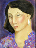 Annabella Oil Pastel 1985 30x40 Original Painting by Miguel Martinez - 0