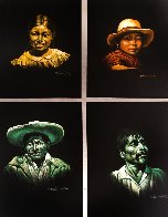 Untitled Pastel Set of 4 1964 22x14  Works on Paper (not prints) by Esperanza Martinez  - 1