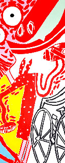 Woman With Bicycle Limited Edition Print - Knox Martin Woman With Bicycle Limited Edition Print - Knox Martin