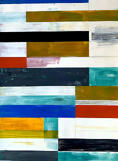 Abstract Composition 9 2013 37x29 Original Painting - Lloyd Martin