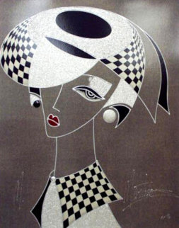 Wistful Elegance/Silver Lady PP Embellished Limited Edition Print - Martiros Martin Manoukian Wistful Elegance/Silver Lady PP Embellished Limited Edition Print - Martiros Martin Manoukian