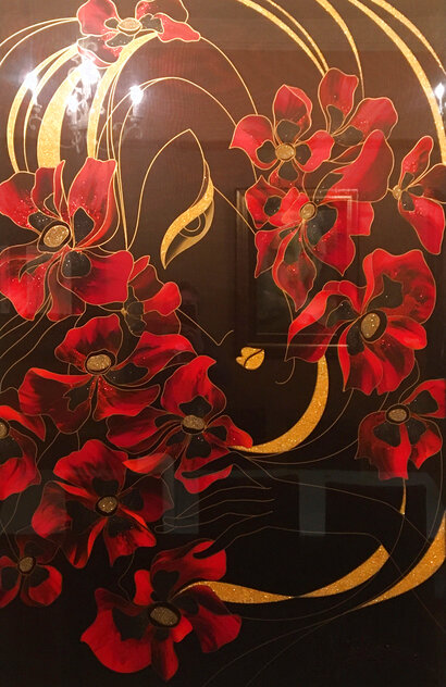 Passionate Embrace 2002 Mixed Media on Canvas 60x40 by