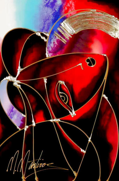 Red Ecstasy 1999 - Framed Embellished Serigraph Limited Edition Print by Martiros Martin Manoukian Red Ecstasy 1999 - Framed Embellished Serigraph Limited Edition Print by Martiros Martin Manoukian