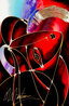 Red Ecstasy 1999 - Framed Embellished Serigraph Limited Edition Print by Martiros Martin Manoukian - 0 Red Ecstasy 1999 - Framed Embellished Serigraph Limited Edition Print by Martiros Martin Manoukian - 0