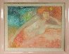 Untitled Female Painting  (Mermaid/Fantasy) 1975 18x22 Original Painting by Felix Mas - 1