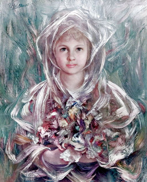 Elisa with Flowers Limited Edition Print by Francisco J. J. C. Masseria