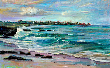 Dreams of Spanish Bay 2019 27x39 Huge - Pebble Beach  Original Painting - Marie Massey