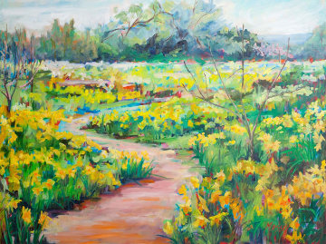 Suenos De Primavera 2010 36x48 Original Painting - Marie Massey Suenos De Primavera 2010 36x48 Original Painting - Marie Massey