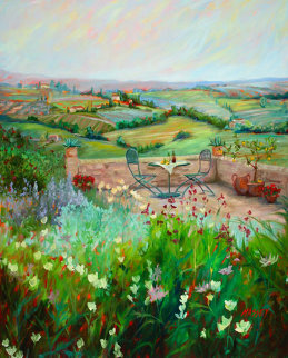 Al Fresco 2005 60x48 Super Huge Original Painting - Marie Massey Al Fresco 2005 60x48 Super Huge Original Painting - Marie Massey