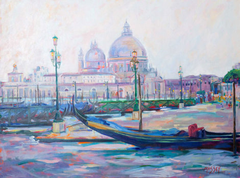 Venetian Twilight 2009 30x40  Huge Original Painting - Marie Massey