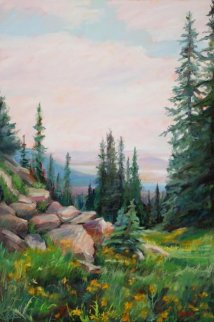 High Mountain Spring 36x24 Original Painting - Marie Massey High Mountain Spring 36x24 Original Painting - Marie Massey