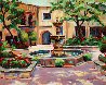 Summer Courtyard 2010 24x30 - Mexico Original Painting by Marie Massey - 1
