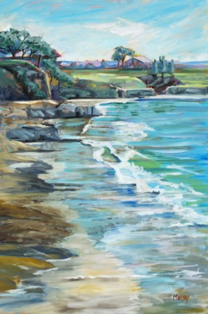 Pebble Beach Pastime 2015 30x20 Original Painting by Marie Massey