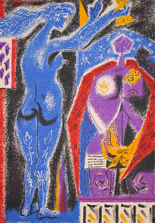 La Couronmeny Au Nu Bleu Limited Edition Print - Andre Masson La Couronmeny Au Nu Bleu Limited Edition Print - Andre Masson