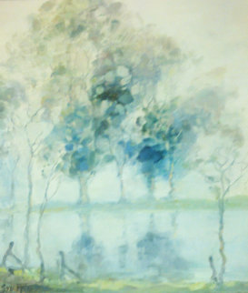 Mist Over the Murray 12x10 Original Painting - Sydney Mather Mist Over the Murray 12x10 Original Painting - Sydney Mather