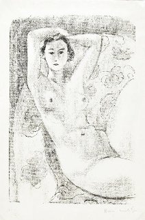 Nu Assis Dans Un Fauteuil Au Decor Fleuri 1924 Limited Edition Print - Henri Matisse