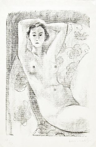 Nu Assis Dans Un Fauteuil Au Decor Fleuri 1924 HS Limited Edition Print - Henri Matisse