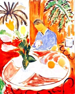 Small Interior with Round Marble Table 1947 Limited Edition Print - Henri Matisse