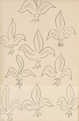 Fleur De Lys: Variation 20 1950 Lithograph - Double Sided Limited Edition Print - Henri Matisse