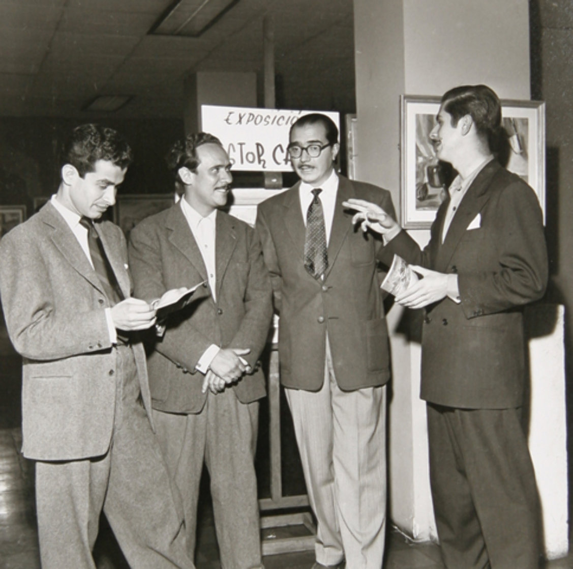 Leo With Botero, Carpena And Arboleda 1945 Photography by Leo Matiz Leo With Botero, Carpena And Arboleda 1945 Photography by Leo Matiz