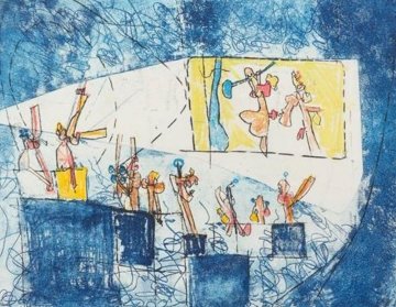 Le Cinema (From Scenes Famileres) 1962 Limited Edition Print - Roberto Sebastian Matta Le Cinema (From Scenes Famileres) 1962 Limited Edition Print - Roberto Sebastian Matta