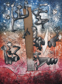 Untitled Etching 1975 Limited Edition Print - Roberto Sebastian Matta Untitled Etching 1975 Limited Edition Print - Roberto Sebastian Matta