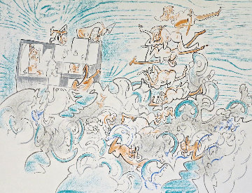 From a Portfolio of 5 Lithographs - Plate 3 1977 Limited Edition Print - Roberto Sebastian Matta From a Portfolio of 5 Lithographs - Plate 3 1977 Limited Edition Print - Roberto Sebastian Matta