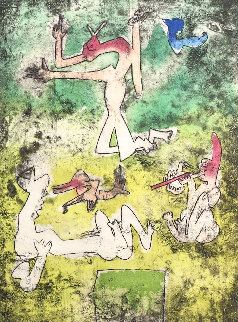 Centre Noeds - Plate I 1974 Limited Edition Print - Roberto Sebastian Matta Centre Noeds - Plate I 1974 Limited Edition Print - Roberto Sebastian Matta