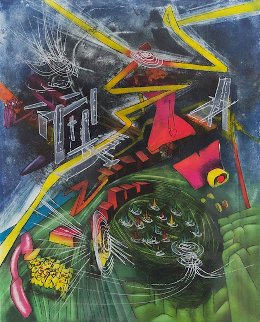 Pyrocentre 1980 Limited Edition Print - Roberto Sebastian Matta Pyrocentre 1980 Limited Edition Print - Roberto Sebastian Matta