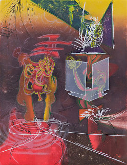 Nous Ne Sommes Pas Au Monde (Une Saison En Enfer) 1977 Limited Edition Print - Roberto Sebastian Matta Nous Ne Sommes Pas Au Monde (Une Saison En Enfer) 1977 Limited Edition Print - Roberto Sebastian Matta