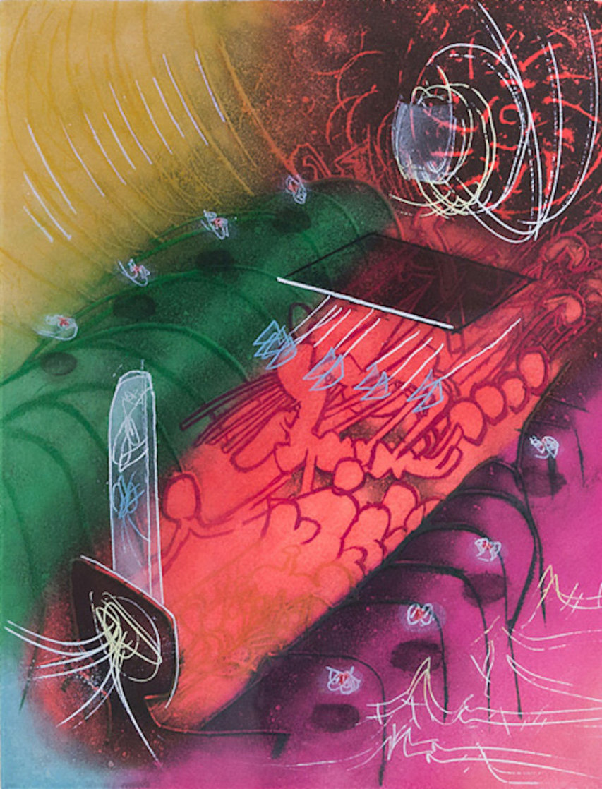 Attire Le Gai Venin (Une Saison En Enfer) 1977 Limited Edition Print by Roberto Sebastian Matta Attire Le Gai Venin (Une Saison En Enfer) 1977 Limited Edition Print by Roberto Sebastian Matta