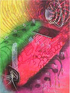 Attire Le Gai Venin From Une Saison En Enfer 1977 Limited Edition Print - Roberto Sebastian Matta Attire Le Gai Venin From Une Saison En Enfer 1977 Limited Edition Print - Roberto Sebastian Matta