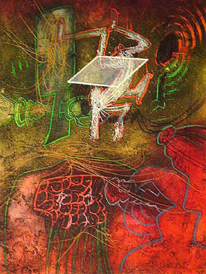 Damne Par L'arc-en-ciel (Plate 5) From the Saison En Enfer Portfolio 1977 Limited Edition Print by Roberto Sebastian Matta Damne Par L'arc-en-ciel (Plate 5) From the Saison En Enfer Portfolio 1977 Limited Edition Print by Roberto Sebastian Matta