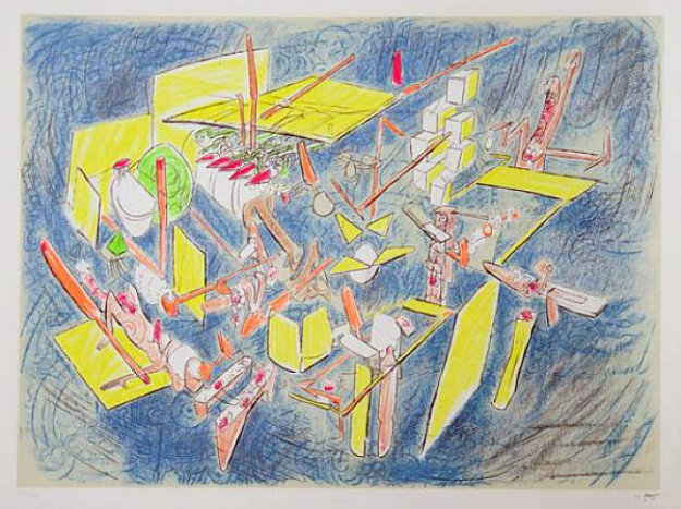 Octravi 1974 Limited Edition Print by Roberto Sebastian Matta Octravi 1974 Limited Edition Print by Roberto Sebastian Matta