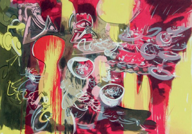 L'eau Est Mana 1974 Limited Edition Print by Roberto Sebastian Matta L'eau Est Mana 1974 Limited Edition Print by Roberto Sebastian Matta