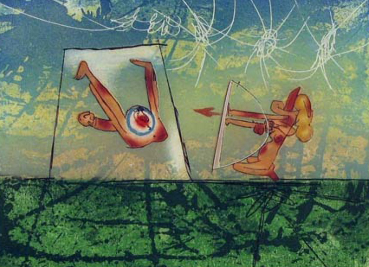 Transports Series, Archer 1976 Limited Edition Print by Roberto Sebastian Matta Transports Series, Archer 1976 Limited Edition Print by Roberto Sebastian Matta