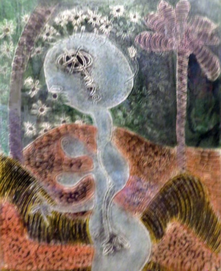 La Hispana 1960 23 X 19 in the Manner of Roberto Sebastian Matta Works on Paper (not prints) by Roberto Sebastian Matta La Hispana 1960 23 X 19 in the Manner of Roberto Sebastian Matta Works on Paper (not prints) by Roberto Sebastian Matta