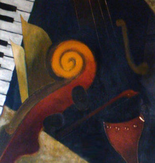 Symphony II 1999 49x49 Super Huge Original Painting - Emanuel Mattini Symphony II 1999 49x49 Super Huge Original Painting - Emanuel Mattini