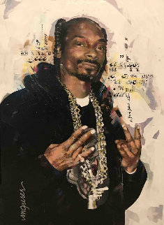 Snoop Dog 35x27 Original Painting - Sid Maurer Snoop Dog 35x27 Original Painting - Sid Maurer