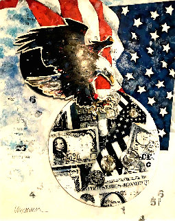 American Dream 41x34 Huge Original Painting - Sid Maurer American Dream 41x34 Huge Original Painting - Sid Maurer