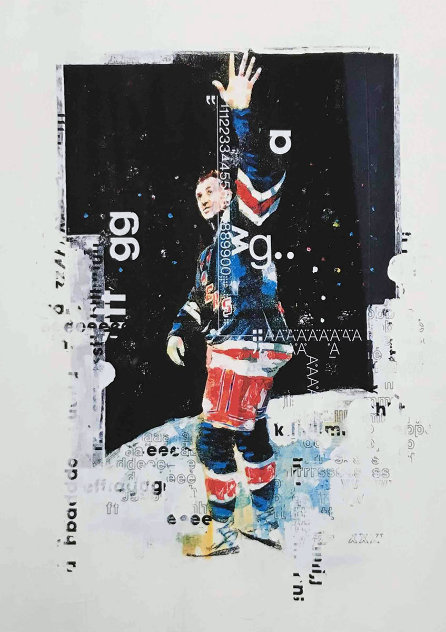 Madison Square Garden Farewell - Hockey - Gretsky Limited Edition Print by Sid Maurer