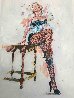 Marilyn Monroe Turquoise Bustier 19x13 Original Painting by Sid Maurer - 1
