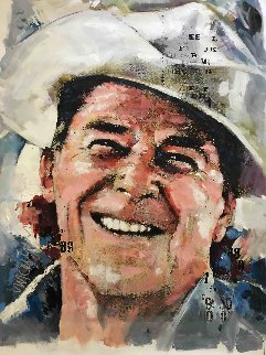 Ronald Reagan 40x30 Original Painting - Sid Maurer