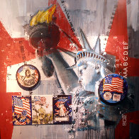 Let Freedom Ring (America Series) 50x50 Huge Original Painting by Sid Maurer - 1