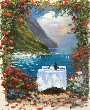A Taste of the Riviera 2009 32x28 Original Painting - Marko Mavrovich