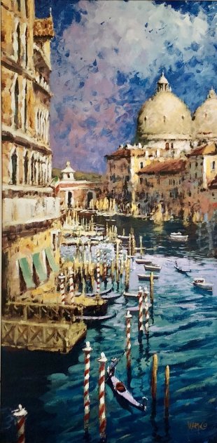 Morning on the Canal Embellished 2005 Limited Edition Print by Marko Mavrovich