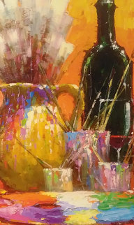 Brushes And Wine 2015 Embellished Limited Edition Print - Marko Mavrovich Brushes And Wine 2015 Embellished Limited Edition Print - Marko Mavrovich
