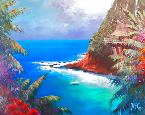 Shore Party 2013 30x36 Original Painting - Marko Mavrovich